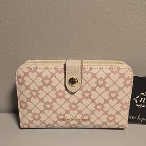 Nanette Lepore Wallet Pink and Cream Heart